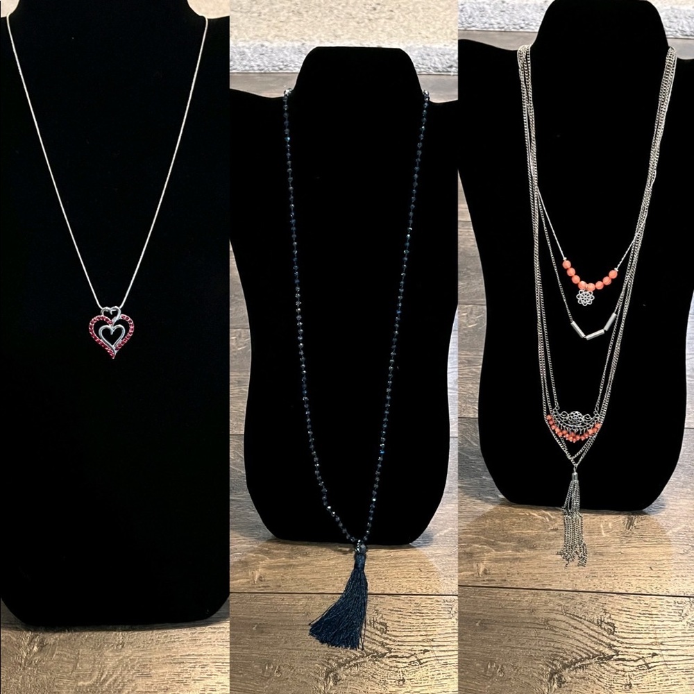 Lot of 3 Fashion Jewelry Necklaces